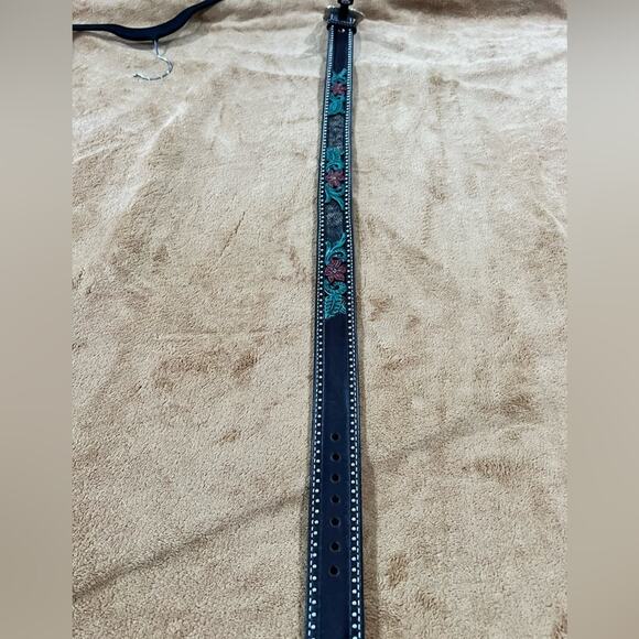 Circle Y belt Cactus Flower Painted Belt size 30 NWT main image 6